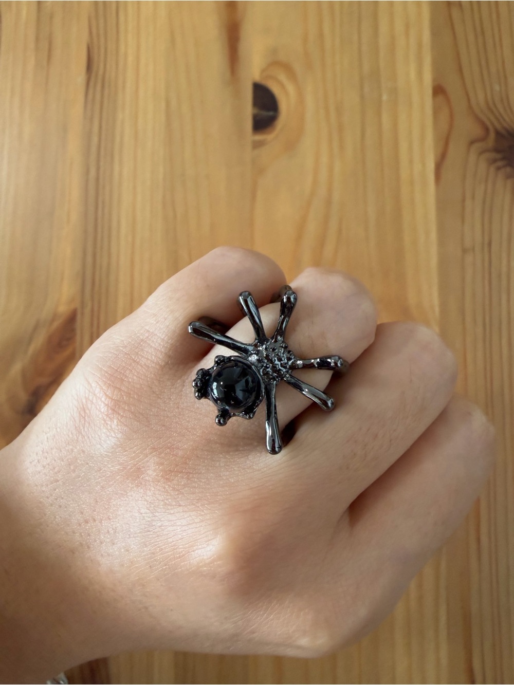 Black Spider Statement Ring - Men's Fashion Accessory